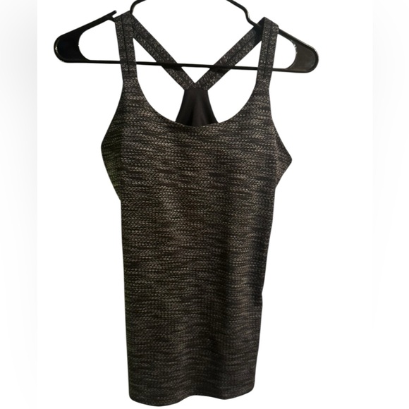 Athleta Tops - Athleta Black and Gray Strappy Tank Top